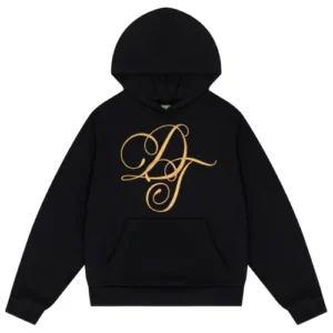 Denim Tears Metallic Gold Script Hoodie